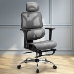 Artiss Ergonomic Office Chair Footrest Grey - Image 8