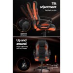 Artiss Gaming Office Chair Computer Executive Racing Chairs High Back Orange - Image 5