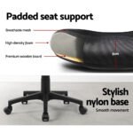 Artiss Mesh Office Chair Mid Back Black - Image 6