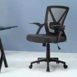 Artiss Mesh Office Chair Mid Back Black - Image 7