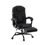 Artiss Office Chair Executive Fabric Seat Racing Computer Desk Chairs Footrest - Image 7