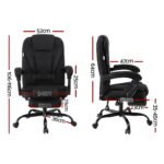 Artiss Office Chair Executive Fabric Seat Racing Computer Desk Chairs Footrest - Image 2