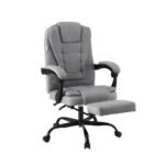 Artiss Office Chair Executive Fabric Seat Racing Computer Desk Chairs Footrest - Image 7