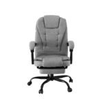 Artiss Office Chair Executive Fabric Seat Racing Computer Desk Chairs Footrest - Image 3
