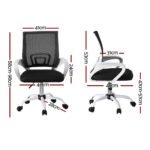 Artiss 2x Office Chair Mesh Computer Gaming Desk Chairs Work Study Mid Back - Image 2