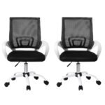 Artiss 2x Office Chair Mesh Computer Gaming Desk Chairs Work Study Mid Back - Image 3