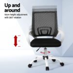 Artiss 2x Office Chair Mesh Computer Gaming Desk Chairs Work Study Mid Back - Image 4