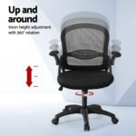 Artiss 2x Mesh Office Chair Computer Gaming Desk Chairs Work Study Mid Back - Image 4