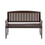 Gardeon Outdoor Garden Bench Wooden 2 Seater Lounge Chair Patio Furniture Brown - Image 3