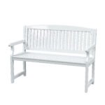Gardeon Outdoor Garden Bench Wooden 2 Seater Lounge Chair Patio Furniture White