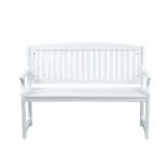 Gardeon Outdoor Garden Bench Wooden 2 Seater Lounge Chair Patio Furniture White - Image 3