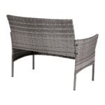 Gardeon 4 Seater Outdoor Sofa Set Wicker Setting Table Chair Furniture Grey - Image 3