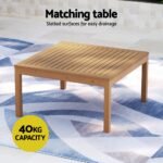 Gardeon 4-Seater Outdoor Sofa Set Wooden Lounge Setting 5PCS - Image 6