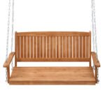 Gardeon Porch Swing Chair With Chain Outdoor Furniture Wooden Bench 2 Seater - Image 3