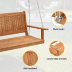 Gardeon Porch Swing Chair With Chain Outdoor Furniture Wooden Bench 2 Seater - Image 5