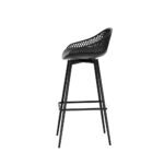 Gardeon 4x Outdoor Bar Stools Plastic Black - Image 4