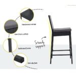 Gardeon 3-Piece Outdoor Bar Set Patio Dining Chairs Wicker Table Stools - Image 7