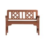Gardeon Outdoor Garden Bench Wooden Chair 2 Seat Patio Furniture Lounge Natural - Image 3