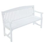 Gardeon 5FT Outdoor Garden Bench Wooden 3 Seat Chair Patio Furniture White - Image 8
