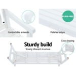 Gardeon 5FT Outdoor Garden Bench Wooden 3 Seat Chair Patio Furniture White - Image 4