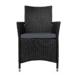Gardeon Outdoor Dining Chairs Patio Furniture Wicker Garden Cushion Idris 2PC - Image 3