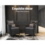 Gardeon Outdoor Dining Chairs Patio Furniture Wicker Garden Cushion Idris 2PC - Image 9