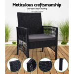 Gardeon 2PC Outdoor Dining Chairs Patio Furniture Wicker Lounge Chair Garden - Image 5