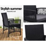 Gardeon 2PC Outdoor Dining Chairs Patio Furniture Wicker Lounge Chair Garden - Image 6