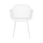 Gardeon 4PC Outdoor Dining Chairs PP Lounge Chair Patio Furniture Garden White - Image 3