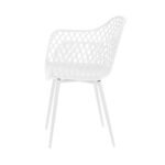 Gardeon 4PC Outdoor Dining Chairs PP Lounge Chair Patio Furniture Garden White - Image 4