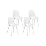 Gardeon 4PC Outdoor Dining Chairs PP Lounge Chair Patio Garden Furniture White