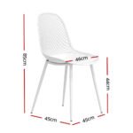 Gardeon 4PC Outdoor Dining Chairs PP Lounge Chair Patio Garden Furniture White - Image 2