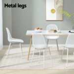 Gardeon 4PC Outdoor Dining Chairs PP Lounge Chair Patio Garden Furniture White - Image 7