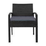 Gardeon Outdoor Dining Chairs Patio Furniture Rattan Lounge Chair Cushion Felix - Image 3