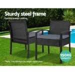 Gardeon Outdoor Dining Chairs Patio Furniture Rattan Lounge Chair Cushion Felix - Image 9