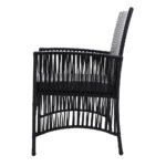 Gardeon 3PC Bistro Set Outdoor Furniture Rattan Table Chairs Cushion Patio Garden Lyra - Image 4