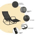 Gardeon Sun Lounge Rocking Chair Outdoor Lounger Patio Furniture Pool Garden - Image 6