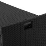 Gardeon Outdoor Storage Bench Box Wicker Garden Sheds Tools Cushion Patio Furniture Black - Image 4