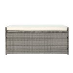 Gardeon Outdoor Storage Bench Box Wicker Garden Sheds Tools Cushion Patio Furniture Grey - Image 3
