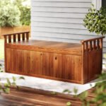 Gardeon Outdoor Storage Bench Box 129cm Wooden Garden Toy Chest Sheds Patio Furniture XL Natural - Image 8