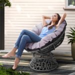 Gardeon Outdoor Chairs Outdoor Furniture Papasan Chair Wicker Patio Garden Grey