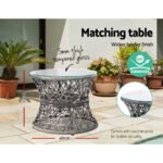 Gardeon Outdoor Lounge Setting Furniture Wicker Papasan Chairs Table Patio Grey - Image 7