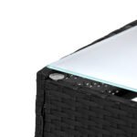 Gardeon 4 Seater Outdoor Sofa Set Wicker Setting Table Chair Furniture Black - Image 7