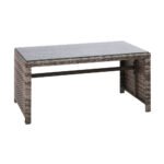 Gardeon 4 PCS Outdoor Sofa Set with Storage Cover Rattan Chair Furniture Grey - Image 3