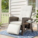 Gardeon Outdoor Recliner Chairs Sun lounge Wicker Lounger Patio Furniture Adjustable Brown - Image 7