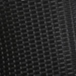 Gardeon 5PC Recliner Chairs Table Sun lounge Wicker Outdoor Furniture Adjustable Black - Image 5