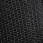 Gardeon 3PC Recliner Chairs Table Sun lounge Outdoor Furniture Wicker Adjustable Black - Image 5