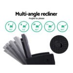 Gardeon 3PC Recliner Chairs Table Sun lounge Wicker Outdoor Furniture Adjustable Black - Image 7