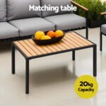 Gardeon 5 Seater Outdoor Sofa Set 4PCS Table Chair Garden Bench Patio Furniture - Image 6