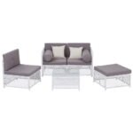 Gardeon 4 Seater Outdoor Sofa Set 5PCS Table Chair Set Garden Patio Furniture - Image 3
